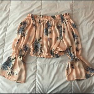 Off The Shoulder Floral Blouse